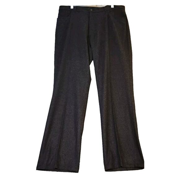 Polo By Ralph Lauren Vintage Wool Polyester Blend Stretch Pants Men‎ 38X32 Black